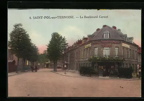 AK Saint-Pol-sur-Ternoise, Le Boulevard Carnot
