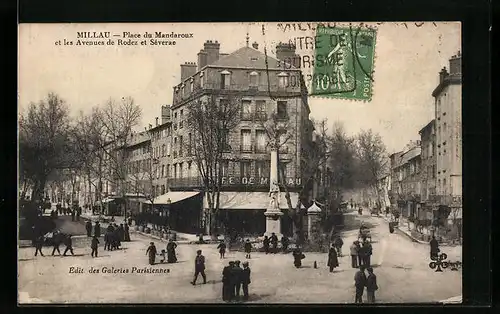 AK Millau, Place du Mandaroux et les Avenues de Rodez et Séverac