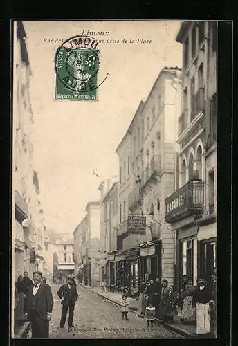 AK Limoux, Rue de Augustins vue prise de la Place