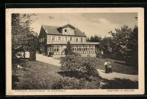 AK Soonwald, Blick zum Kurhaus Waldfriede