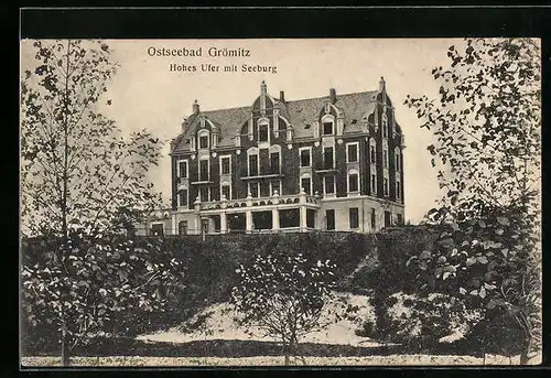 AK Grömitz, Hohes Ufer mit Seeburg