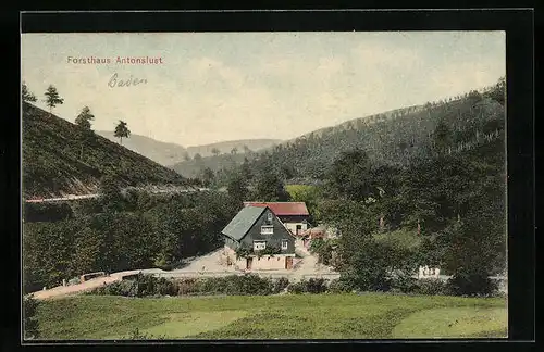 AK Eberbach i. Odw., Forsthaus Antonslust
