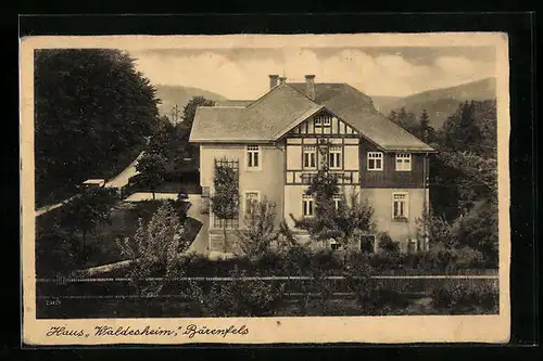 AK Bärenfels, Hotel Haus Waldesheim von Gertrud Böhme