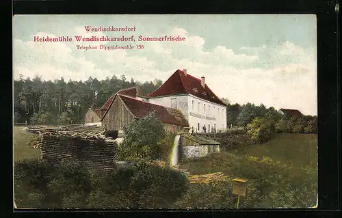 AK Wendischkarsdorf, Gasthaus Waldschänke zur Heidemühle