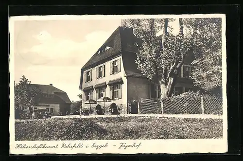 AK Rehefeld i. Erzgeb., Gasthaus Jägerhof in der Teilansicht
