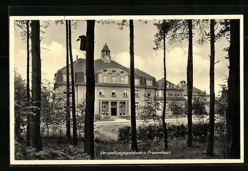 AK Coswig /Bez. Dresden, Wettinstift, Verwaltungsgebäude und Frauenhaus