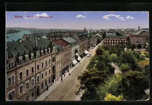 AK Riesa, Kaiser Wilhelmsplatz