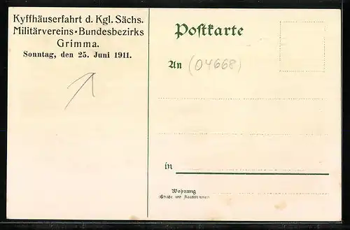 Künstler-AK Sittendorf, Kyffhäuser mit Kaiser-Wilhelm Denkmal, Totalansicht und Kyffhäuser-Gebirge mit Tilleda u. Kelbra