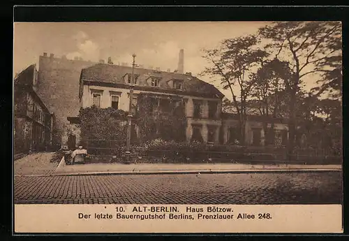 AK Berlin, Bauerngutshof Haus Bötzow, Prenzlauer Allee 248