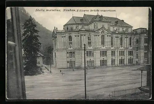 AK Feldkirch, Stella matutina, Neubau, Hochwasser 1910