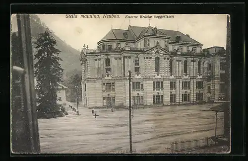 AK Feldkirch, Stella matutina, Neubau, Hochwasser 1910
