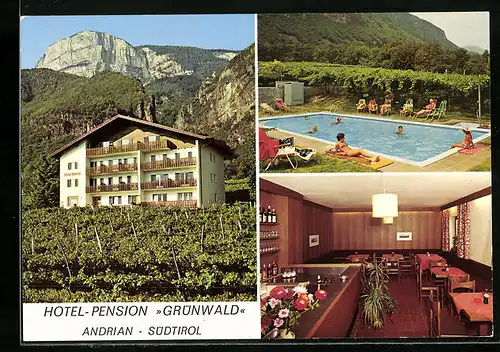 AK Andrian, Hotel-Pension Grünwald mit Swimming Pool