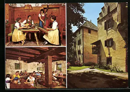 AK Entiklar bei Kurtatsch, Schlosskellerei Turmhof, Jausenstation - Gebäude, Musikabend