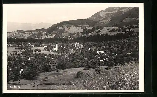AK Ludesch, Totalansicht aus der Vogelschau