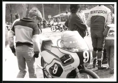Fotografie DDR-MMM in Leipzig, Motorrad Rennmotorrad von Rennfahrer Roland Rentzsch