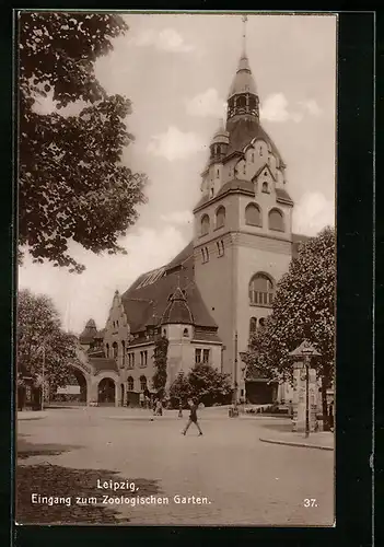AK Leipzig, Eingang zum Zoologischen Garten