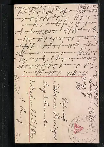 Foto-AK Trauernder Witwe erscheint der Geist ihres gefallenen Gatten