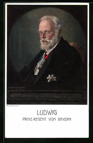 Künstler-AK Portrait SE. Königl. Hoheit Prinz Ludwig von Bayern