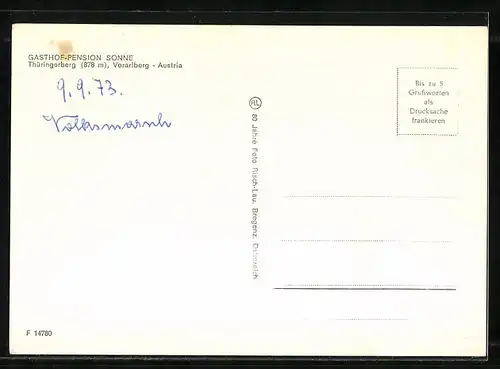 AK Thüringerberg, Gasthof-Pension Sonne