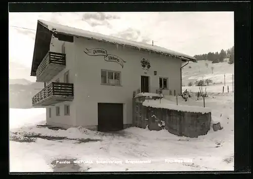 AK Schwarzenberg /Bregenzerwald, Pension Viktoria im Schnee