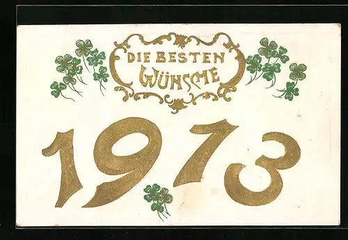 Präge-AK Die besten Wünsche zum Neujahr 1913