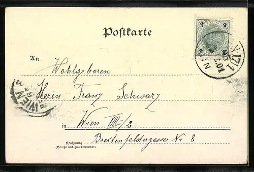 Lithographie Weihnachtsengel mit Tannenzweigen