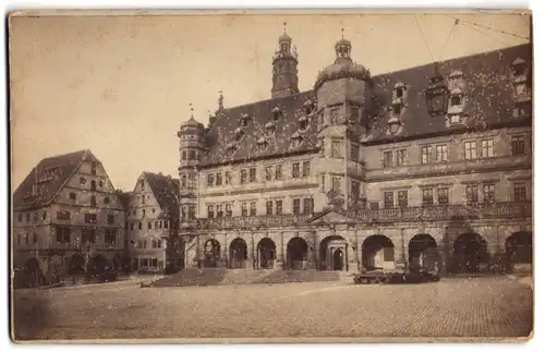 Fotografie Carl Herbert, Rothenburg, Ansicht Rothenburg o.d.Tauber, Marktplatz mit Rathaus