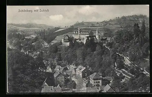 AK Schönberg, Teilansicht mit Schloss