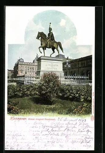 AK Hannover, Ernst August Denkmal
