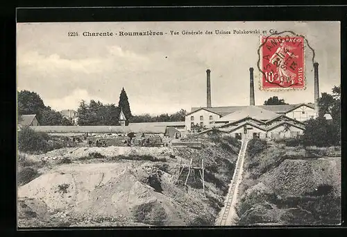 AK Roumazières, Vue Generale des Usines Polakowski et Cie