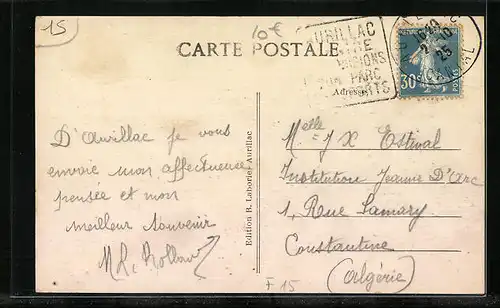 AK Aurillac, Place du Square et Eglise