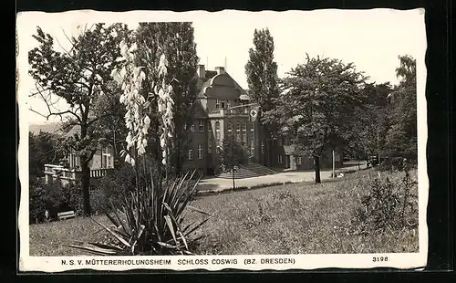 AK Coswig /Sa., NSV Müttererholungsheim Schloss Coswig