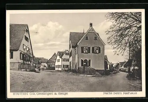 AK Stötten am Auerberg, Partie beim Rathaus