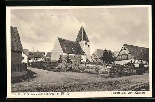 AK Stötten am Auerberg, Partie bei der Kirche