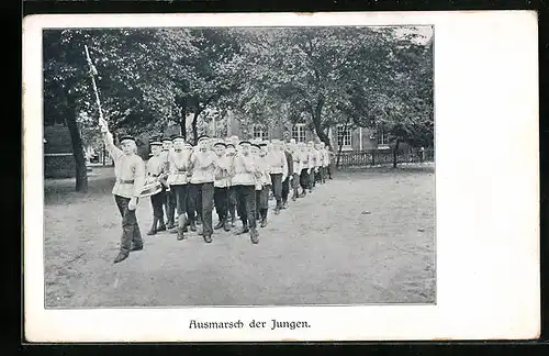 AK Hannover-Kleefeld, Stephansstift - Ausmarsch der Jungen