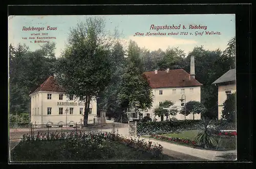 AK Radeberg, Radeberger Haus und Augustusbad