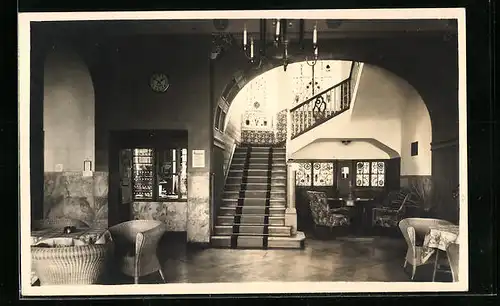 AK Wiesbaden-Chauseehaus, Taunusheim der Ferienheime für Handel und Industrie, Innenansicht