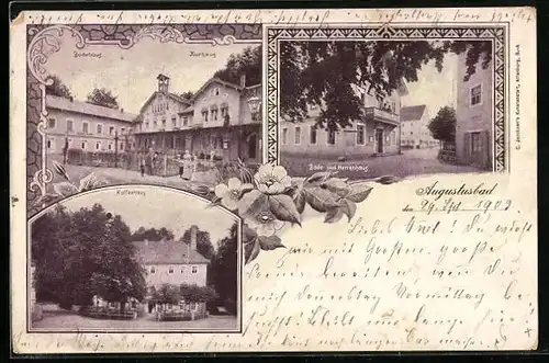 AK Augustusbad, Badehaus und Kurhaus, Kaffeehaus
