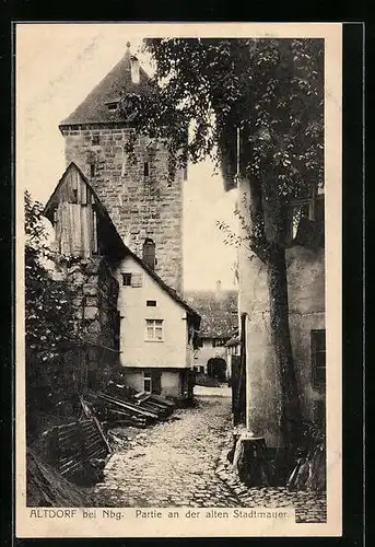 AK Altdorf bei Nbg., Partie an der alten Stadtmauer