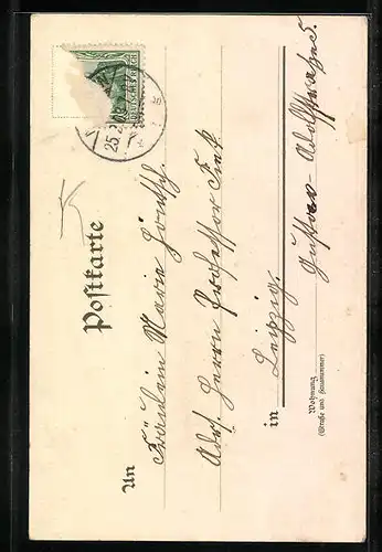 Lithographie Meissen, Forsthaus Siebeneichen