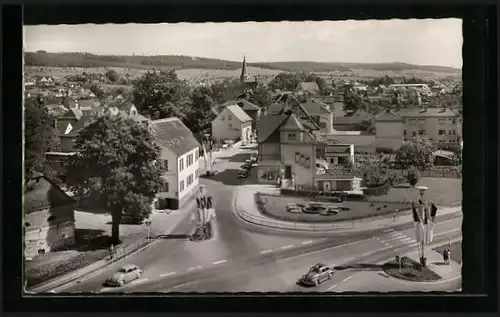 AK Michelstadt, Potsdamer Platz aus der Vogelschau