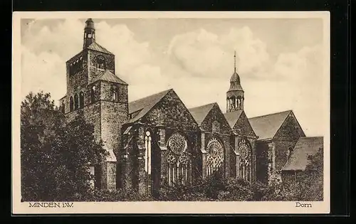 AK Minden i. W., Blick zum Dom