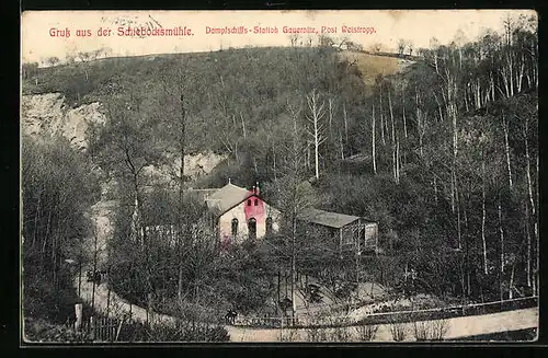 AK Gauernitz, Blick zur Schiebocksmühle