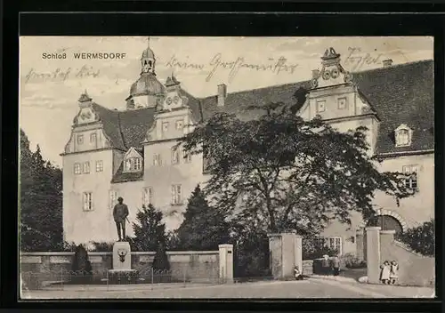 AK Wermsdorf, Ansicht des Schlosses