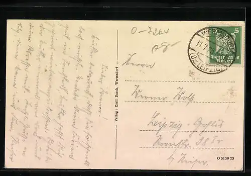 AK Wermsdorf, Ansicht des Schlosses