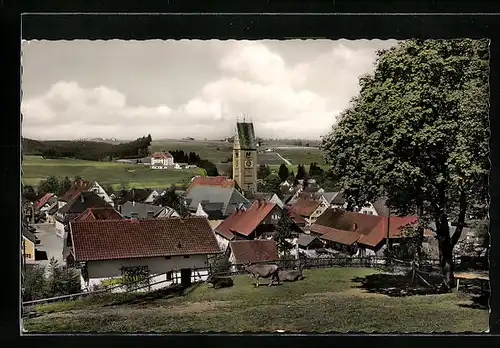 AK Obergünzburg /Allg., Ortsansicht mit Umgebung