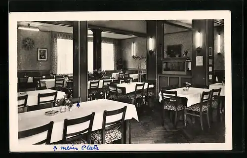 AK Langensalza, Restaurant Ernst-Thälmann-Haus, Speisesaal