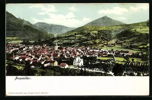 AK Annweiler, Gesamtansicht aus der Vogelschau