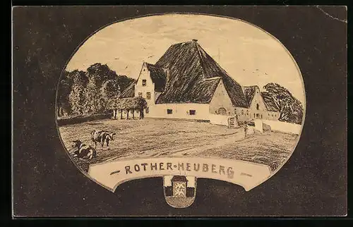 Künstler-AK Husum, Gasthaus Rother-Heuberg