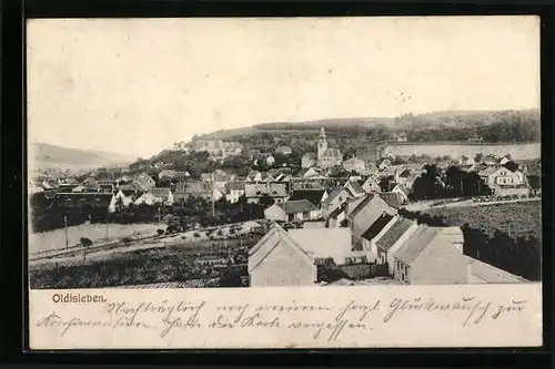 AK Oldisleben, Teilansicht mit Kirche